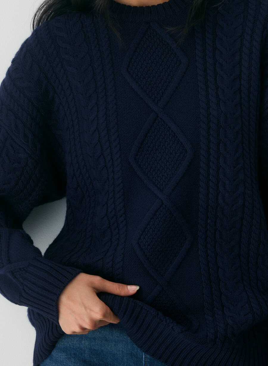 heritage knit merino wool crew sweater whisper white