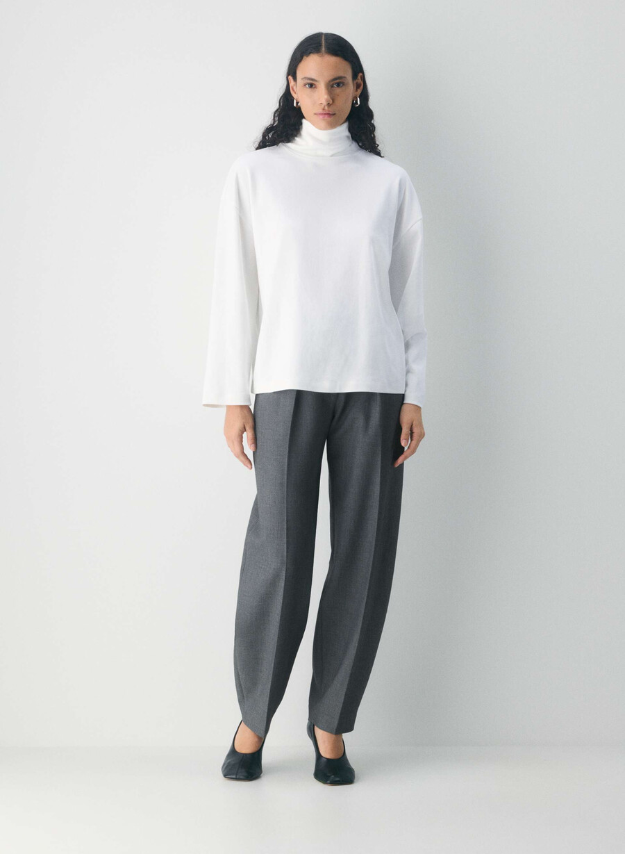 interlock cotton rydel turtleneck white