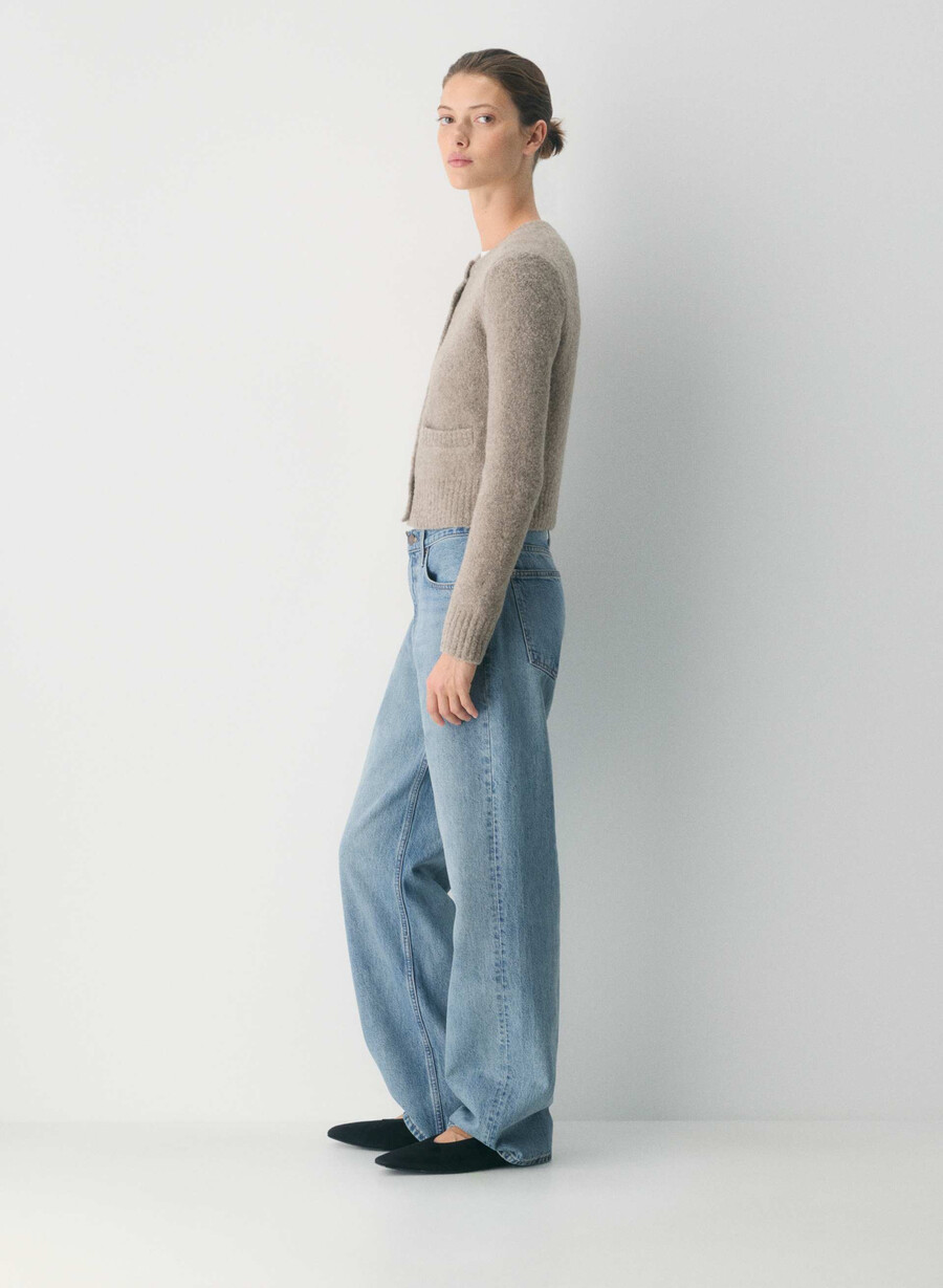 vernon merino wool cardigan light birch