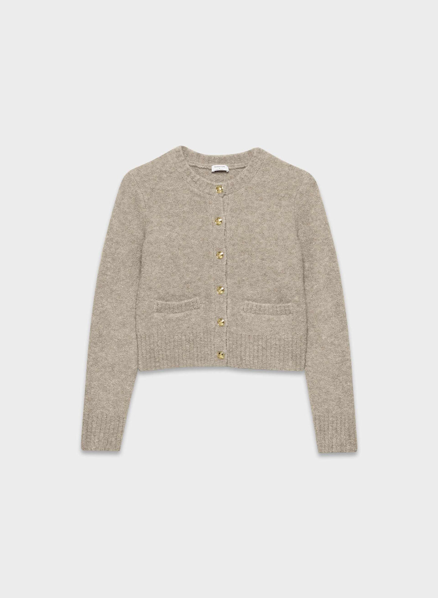 vernon merino wool cardigan light birch