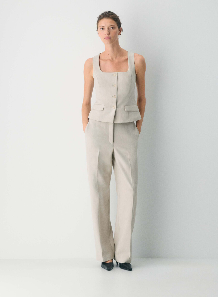 belasco vest - ressential heather matte pearl