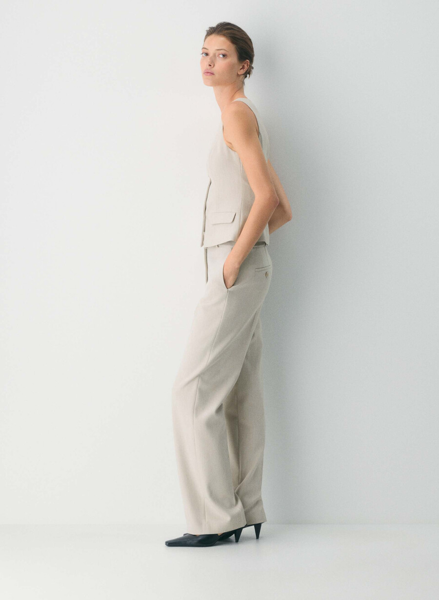 belasco vest - ressential heather matte pearl