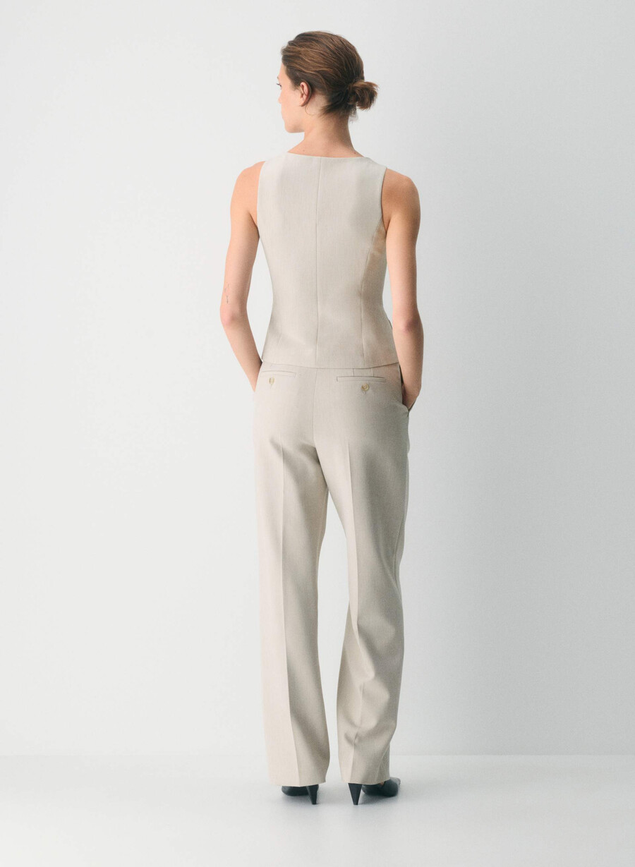 belasco vest - ressential heather matte pearl