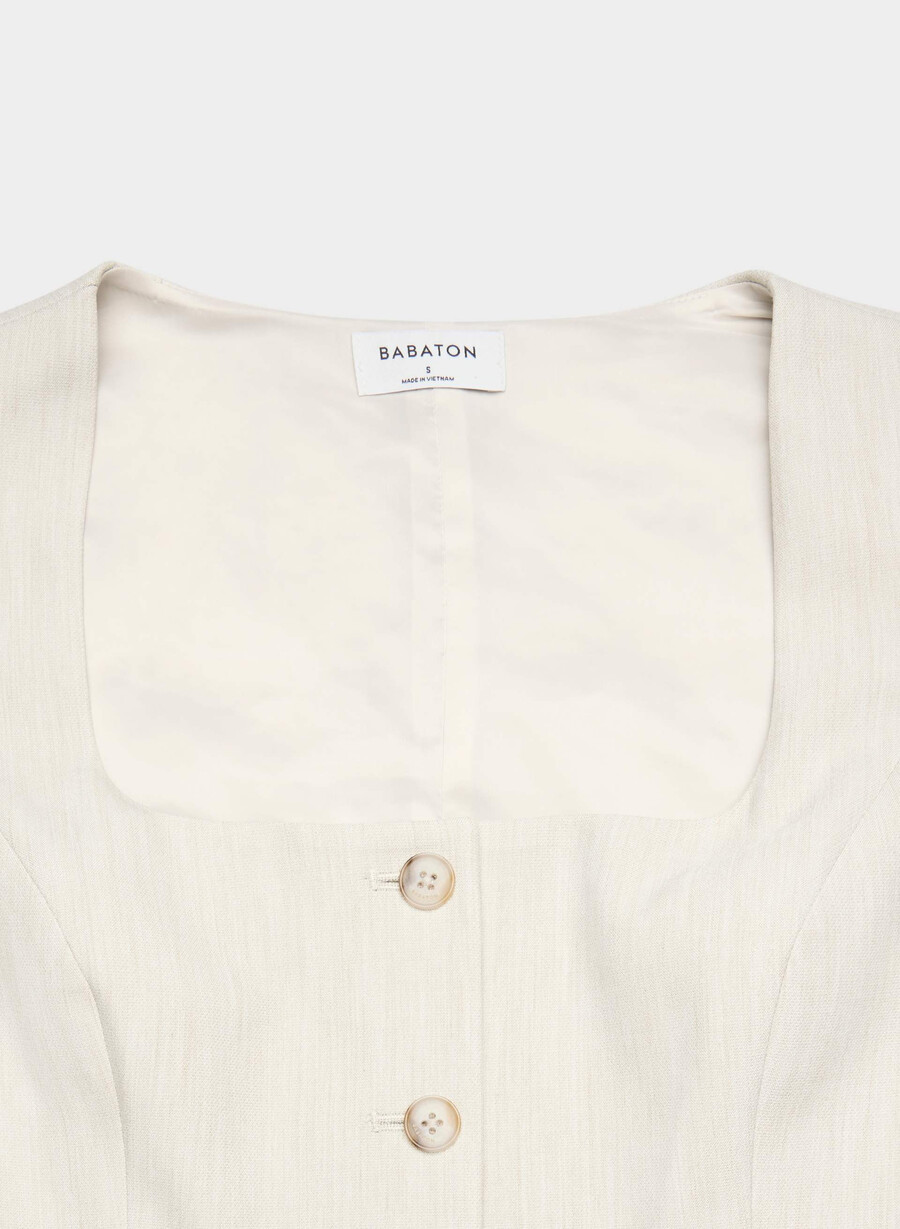 belasco vest - ressential heather matte pearl