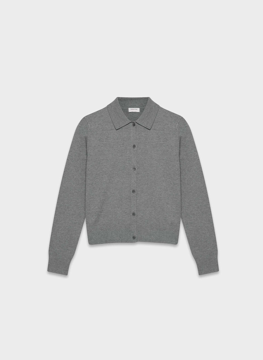 hughes cardigan heather dark grey