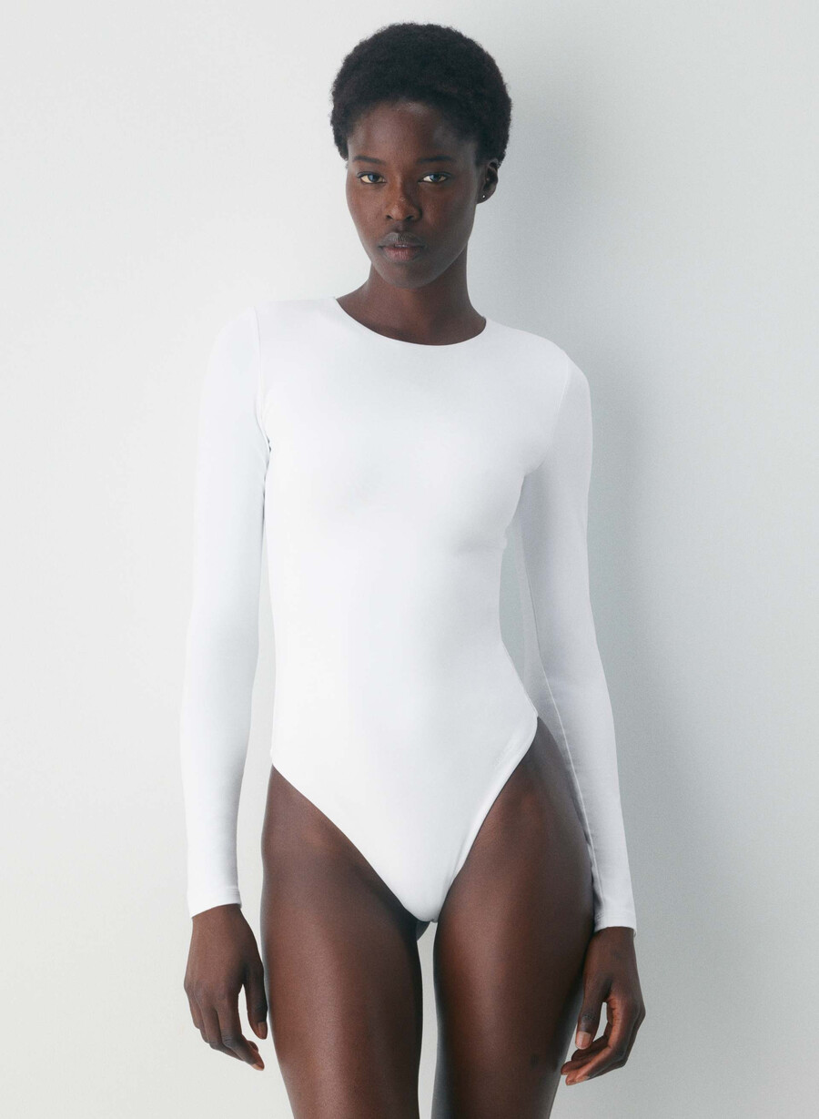 original contour turn bodysuit bright white