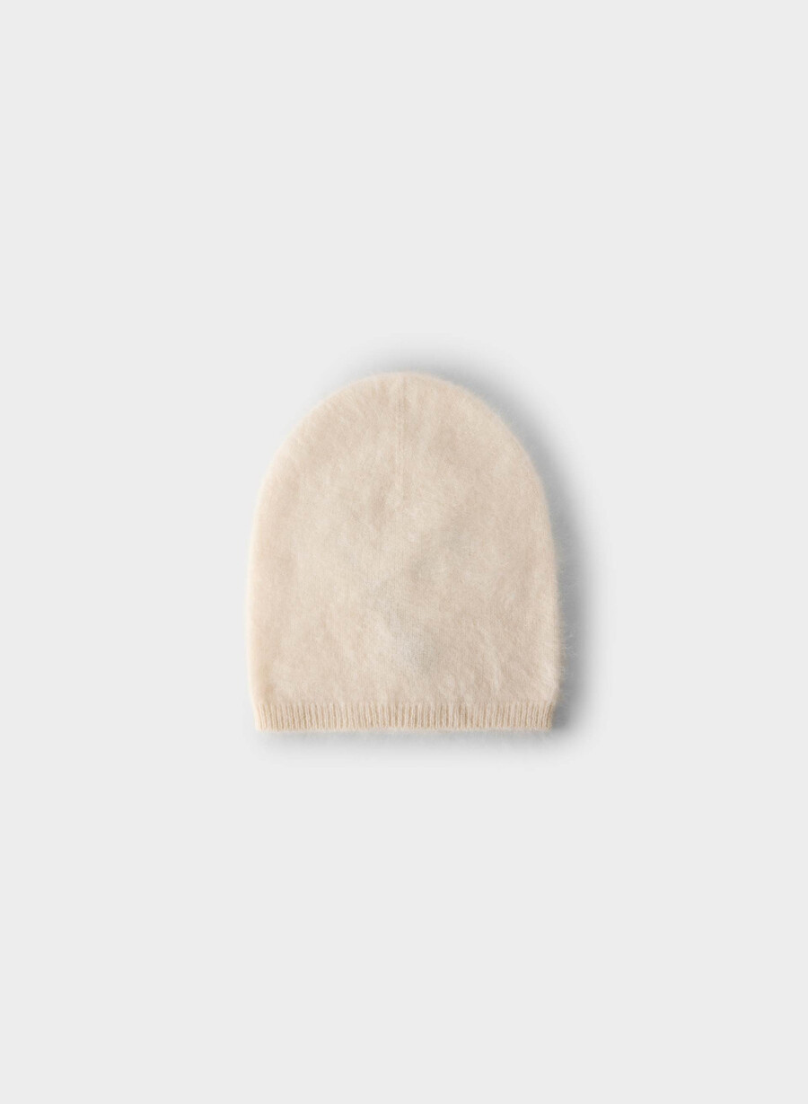brushed cashmere tall beanie light birch
