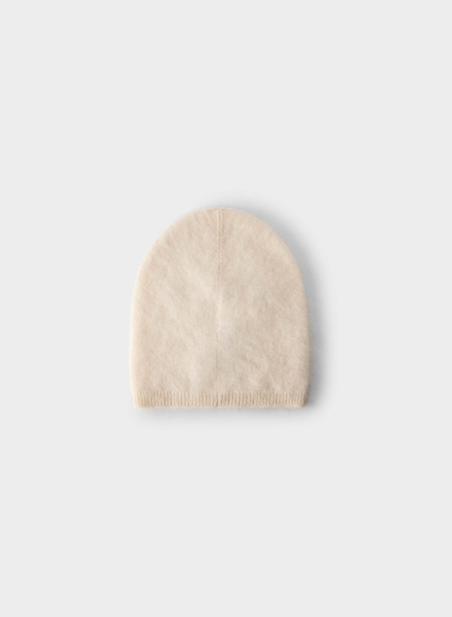 brushed cashmere tall beanie light birch
