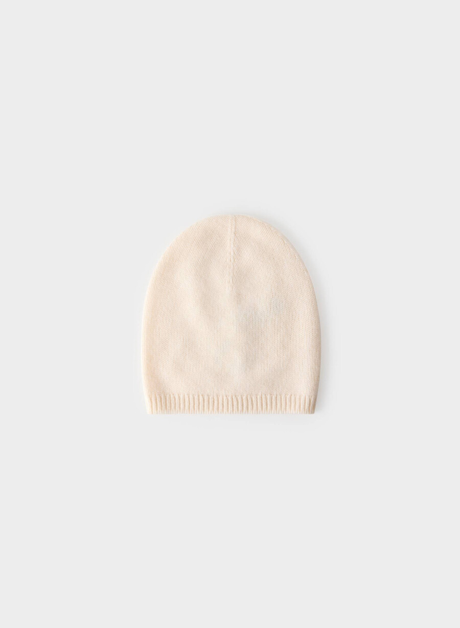 cashmere tall beanie whisper white
