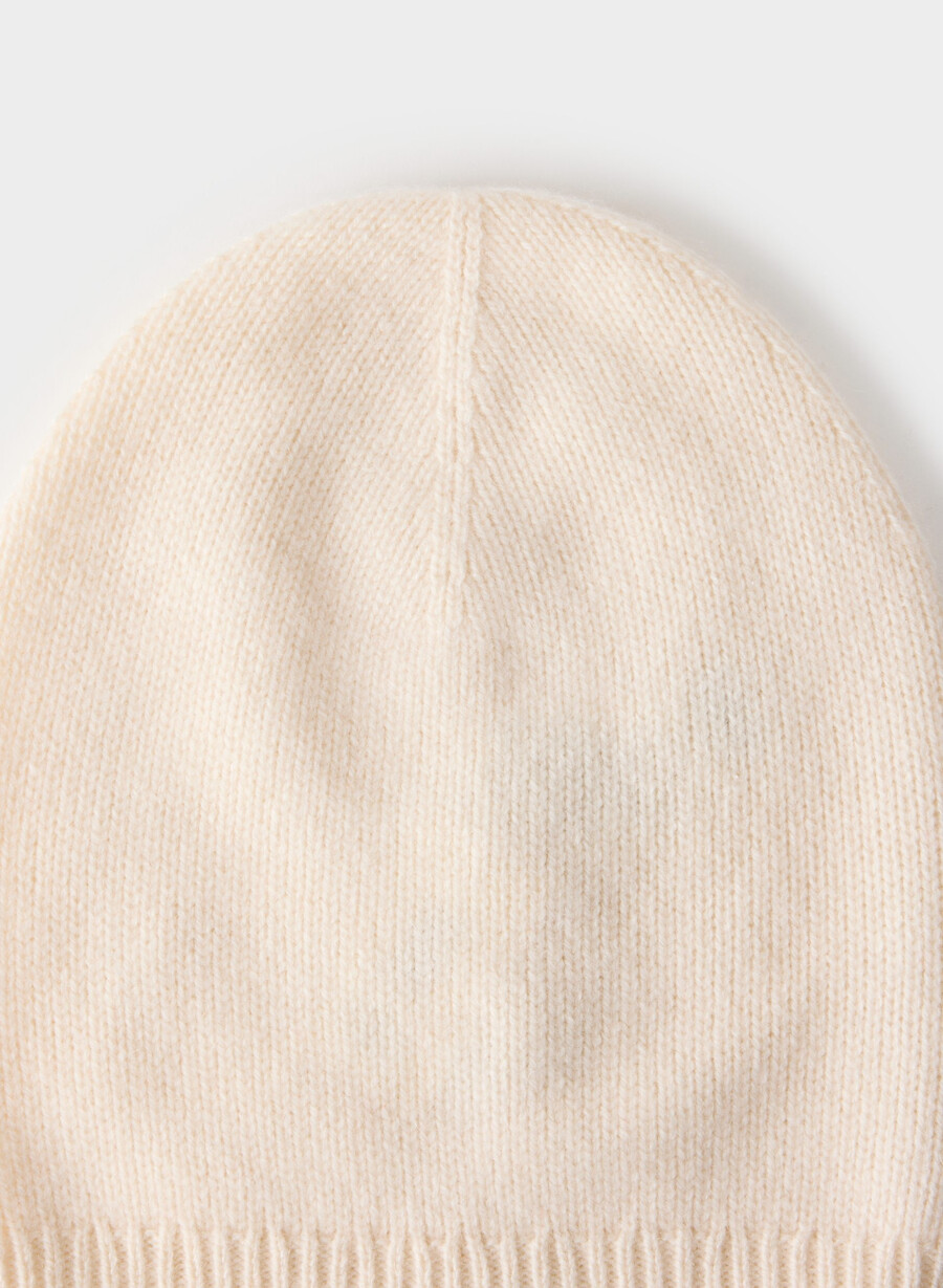 cashmere tall beanie whisper white