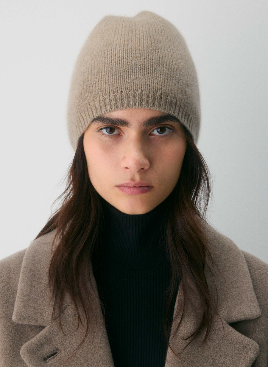 cashmere tall beanie whisper white