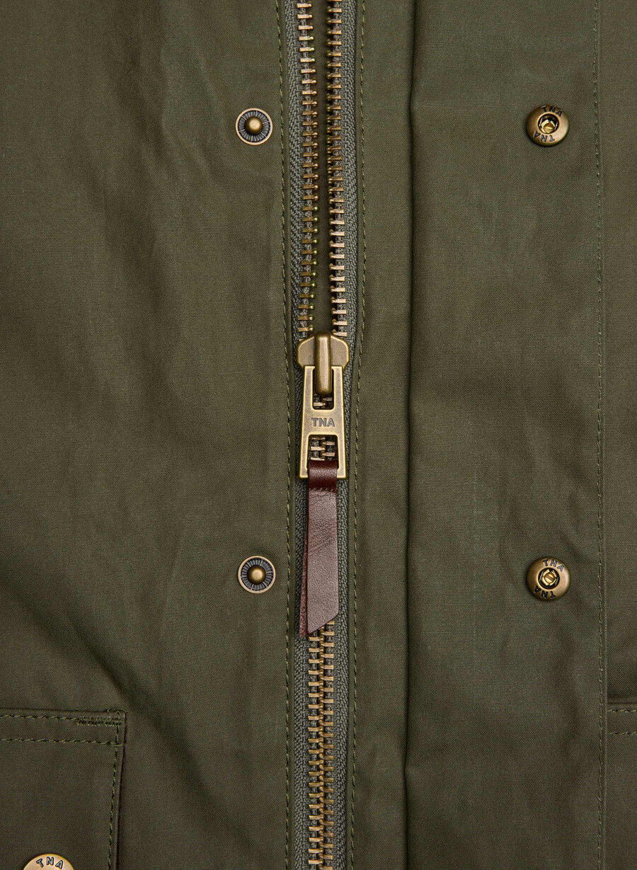 decibel waxed jacket caper green