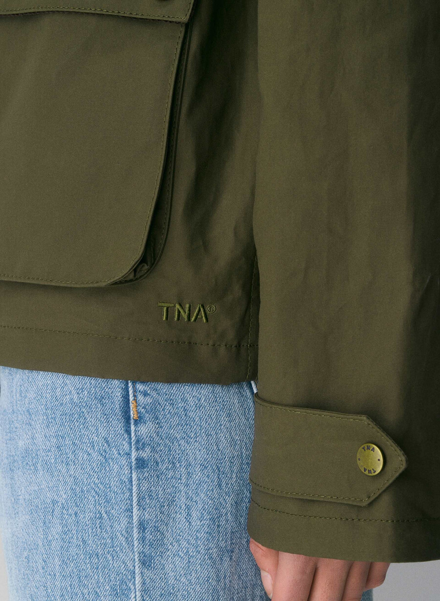 decibel waxed jacket caper green