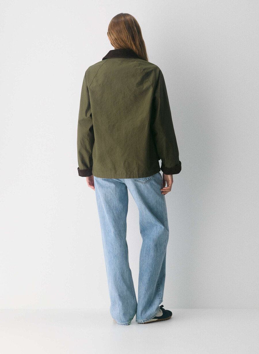 decibel waxed jacket caper green