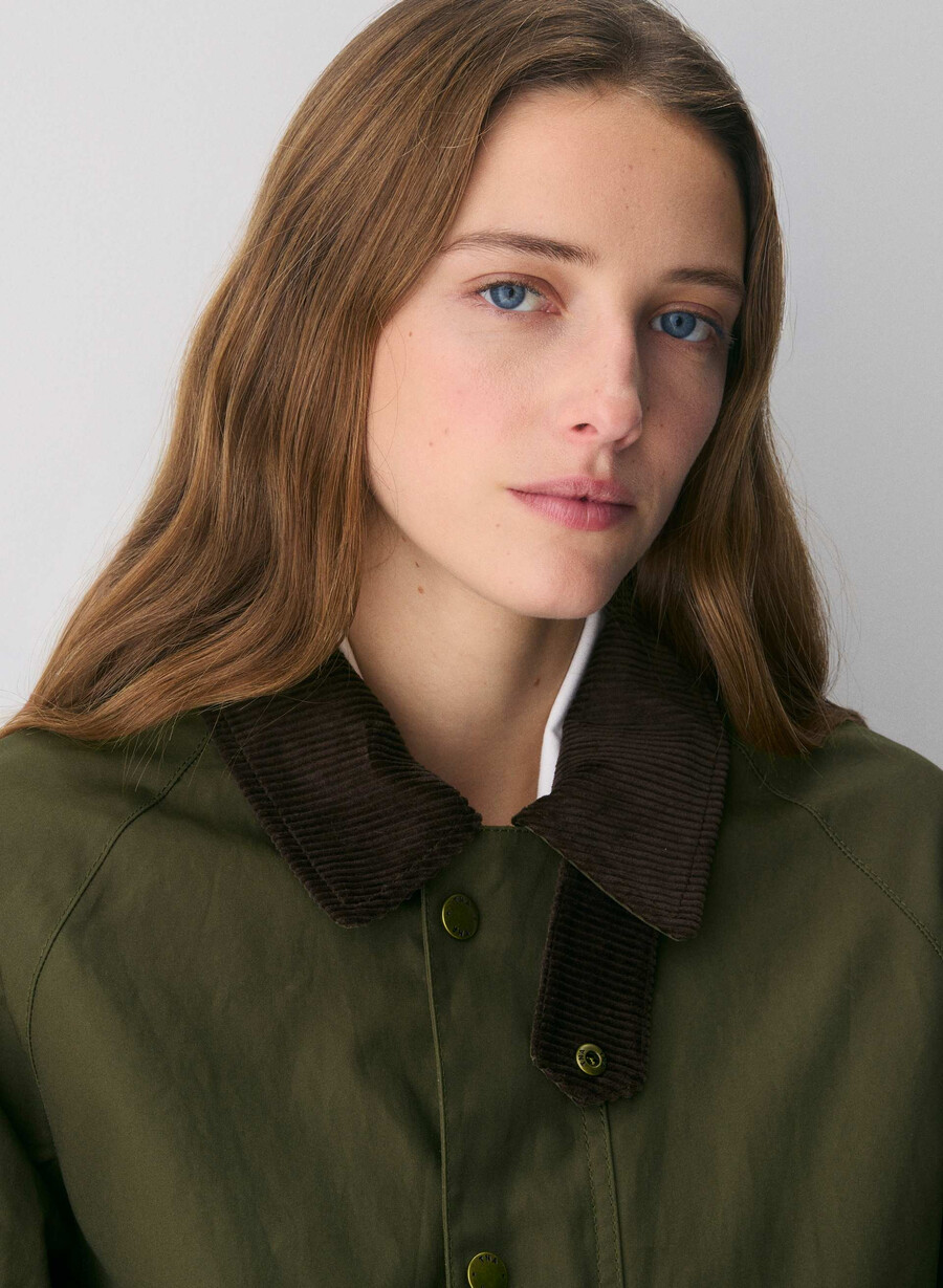 decibel waxed jacket caper green