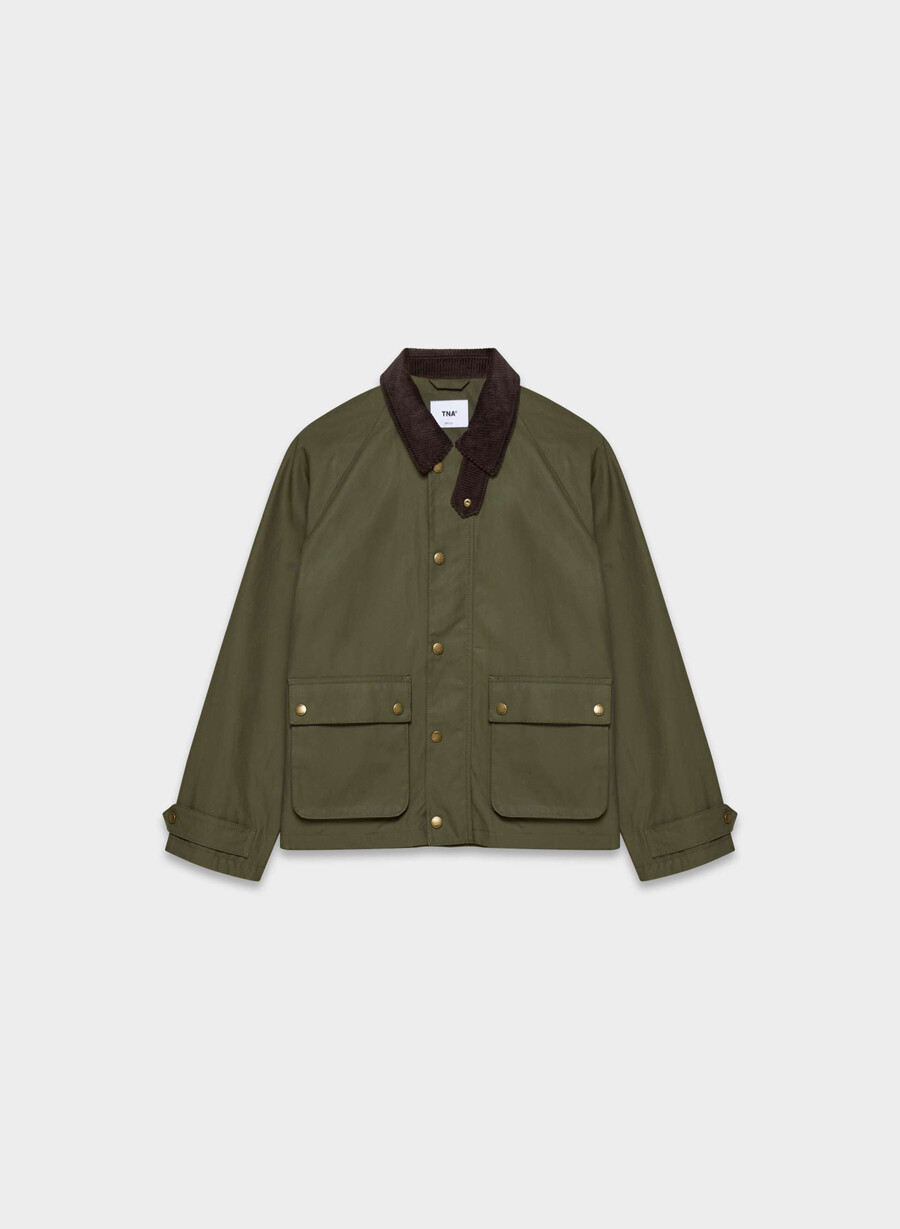 decibel waxed jacket caper green