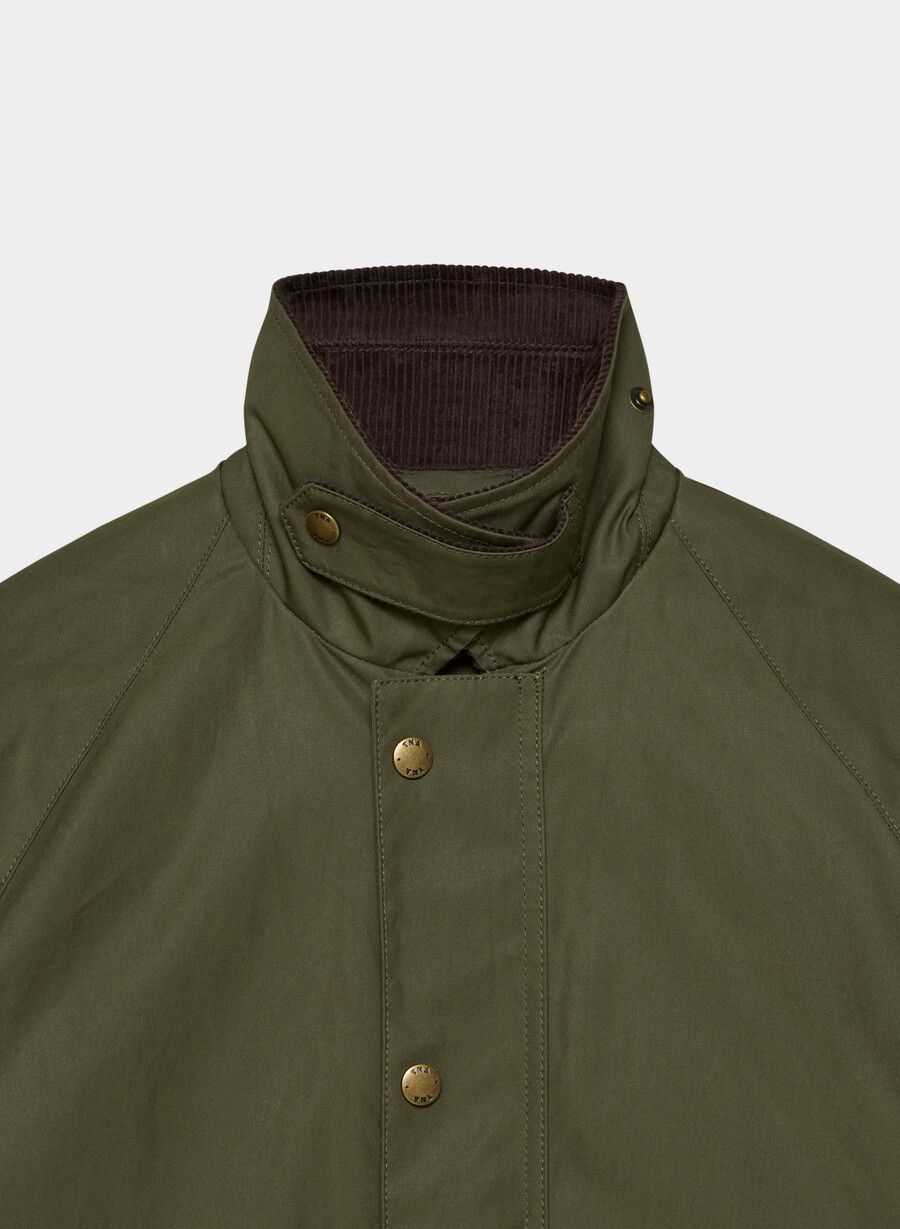 decibel waxed jacket caper green