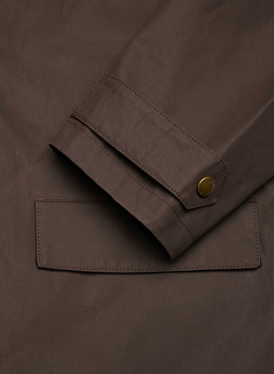 soundwave waxed trench coat burnt brown