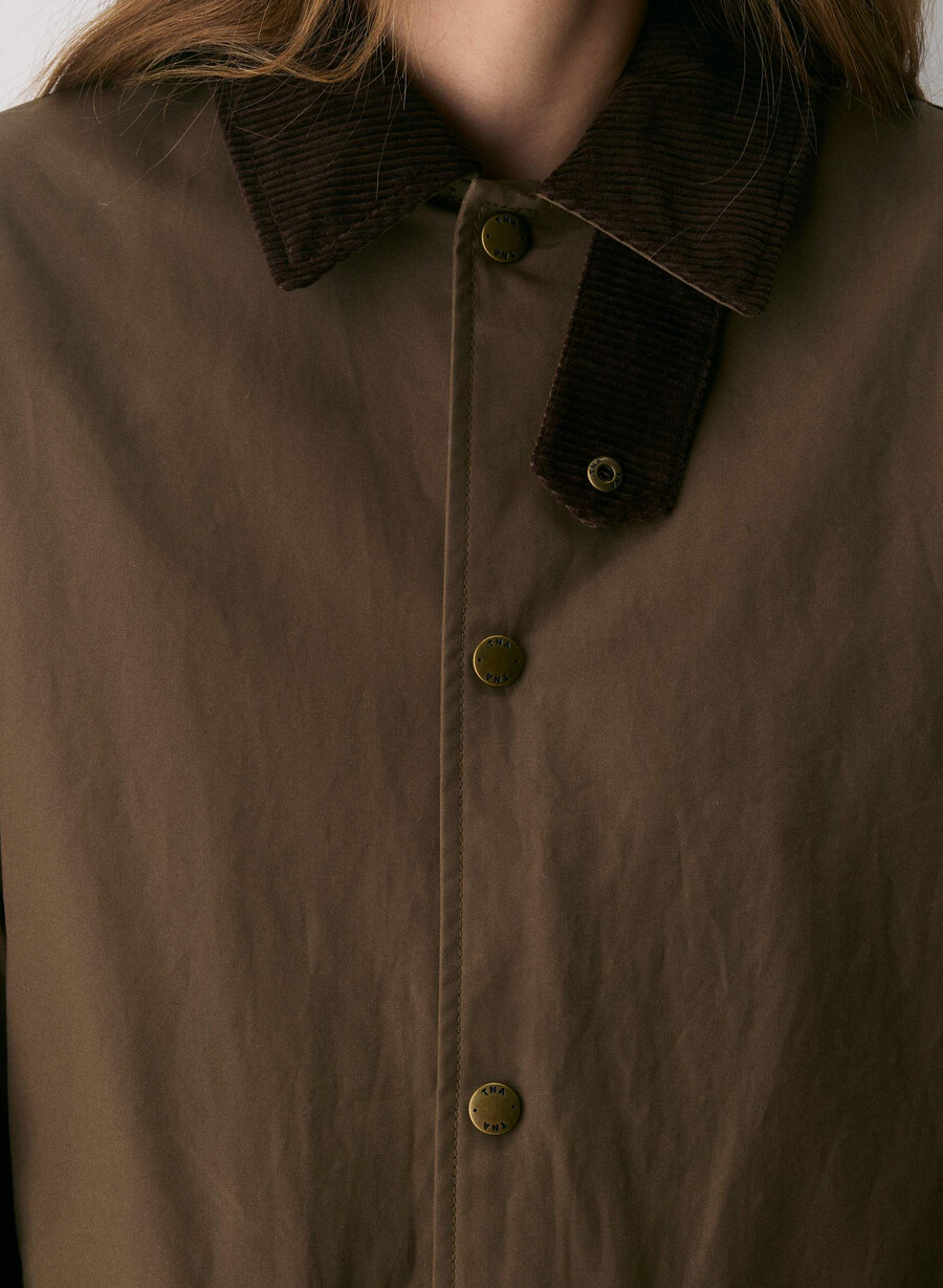 soundwave waxed trench coat sycamore brown