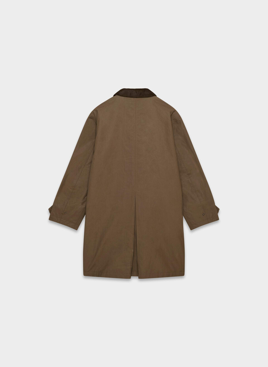 soundwave waxed trench coat sycamore brown