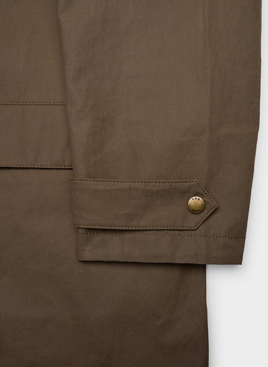 soundwave waxed trench coat sycamore brown