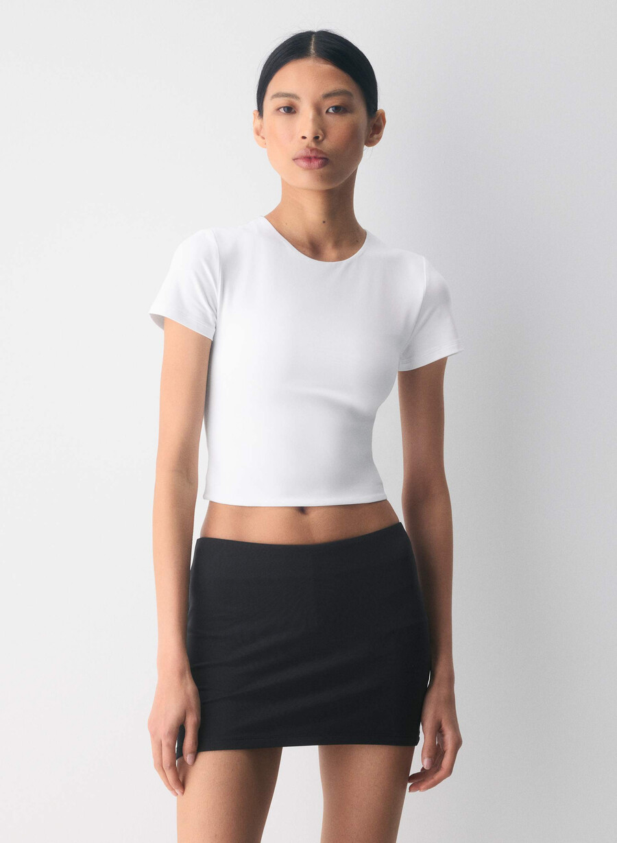 original contour marvel crew waist t-shirt bright white