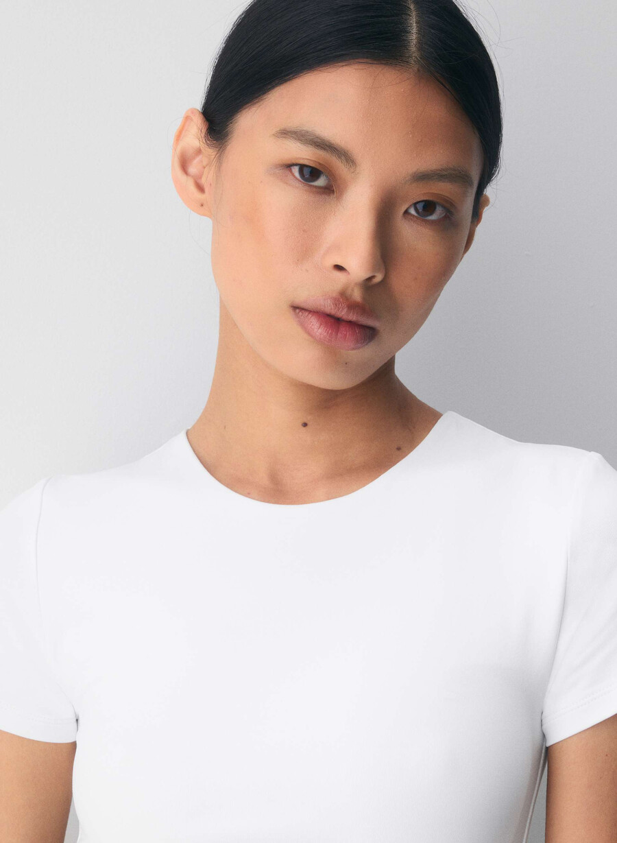 original contour marvel crew waist t-shirt bright white