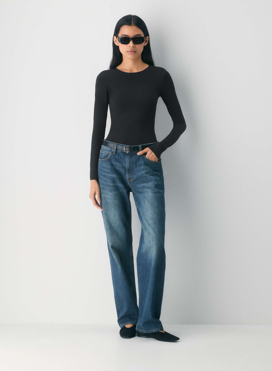 original contour splendid crew longsleeve black