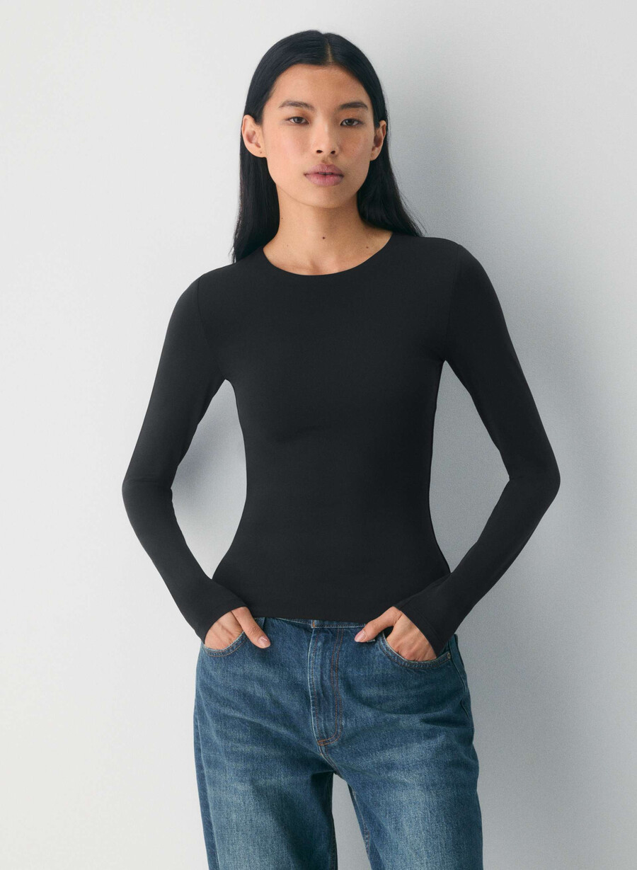 original contour splendid crew longsleeve black