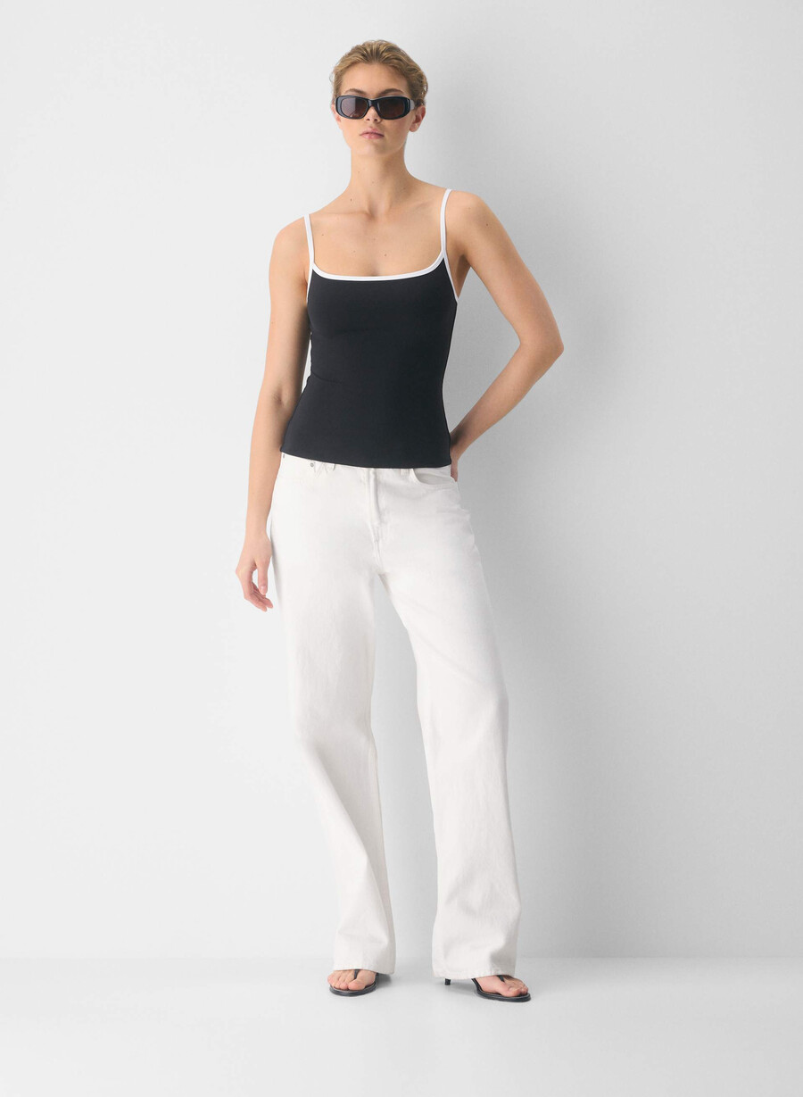 original contour swoop cami tank blackwhite