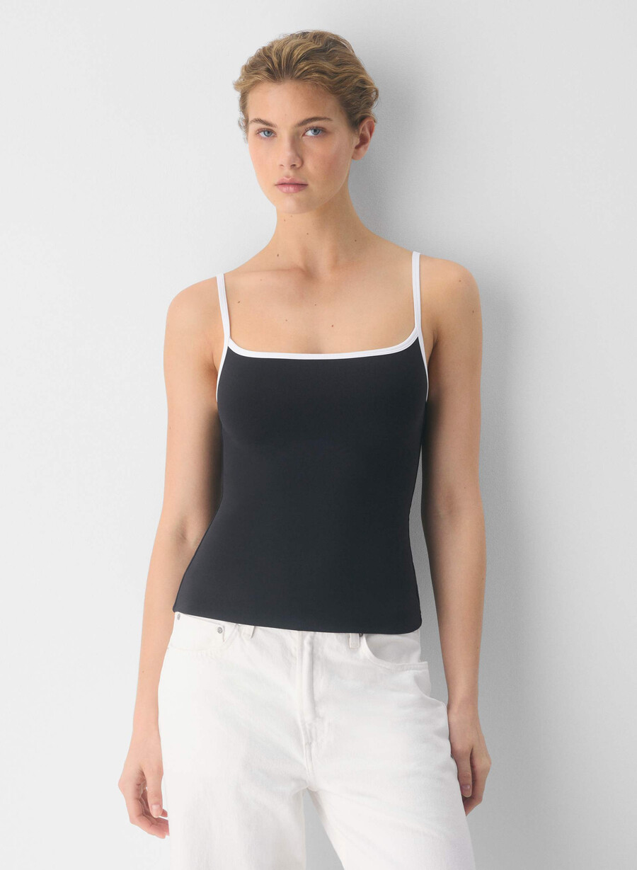 original contour swoop cami tank blackwhite