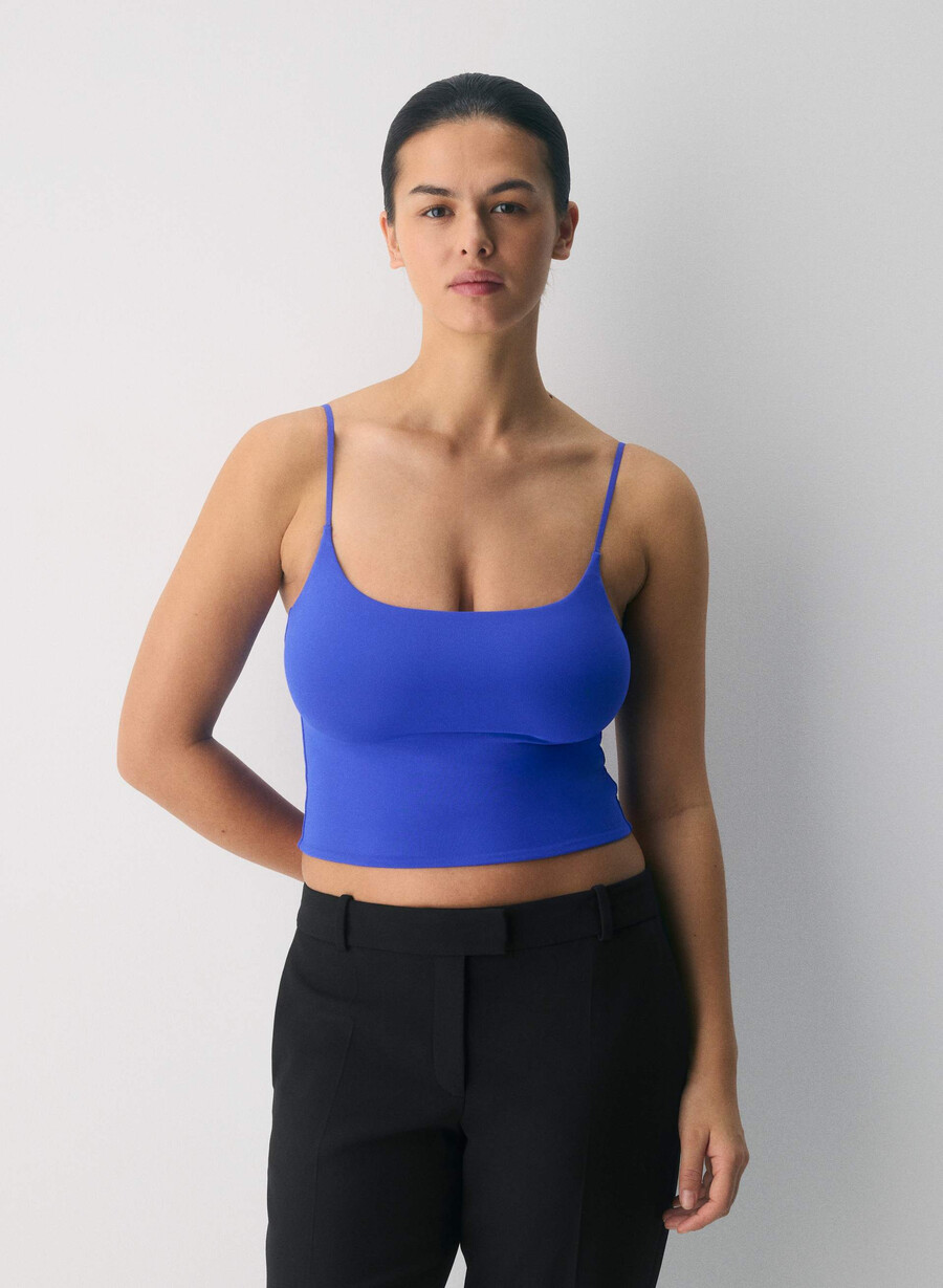 original contour presence waist cami tank ablaze blue