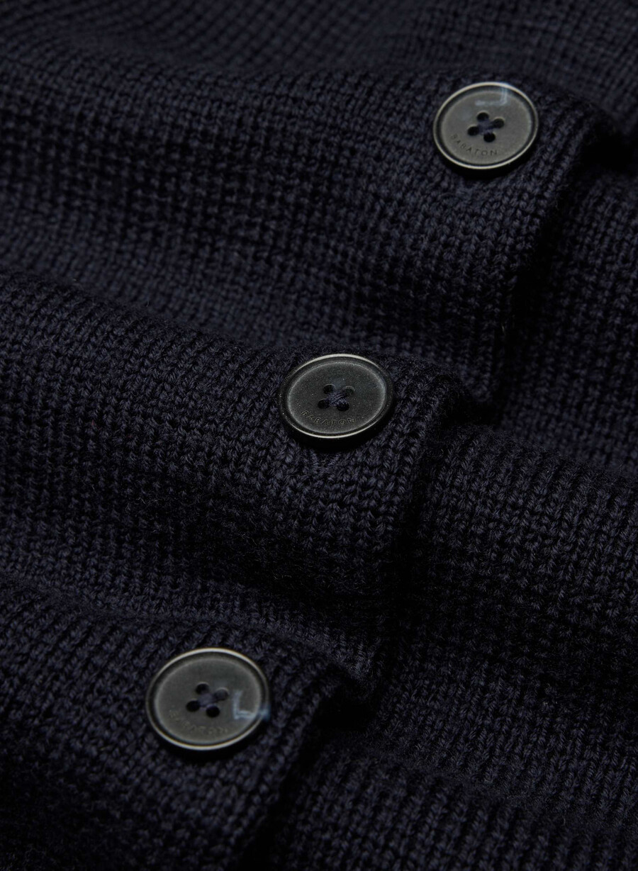 meraki merino wool cardigan royal navy