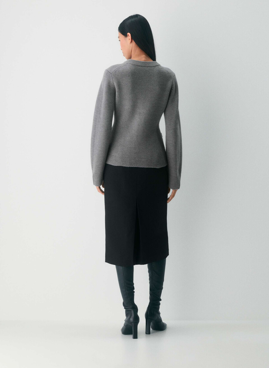 meraki merino wool cardigan royal navy