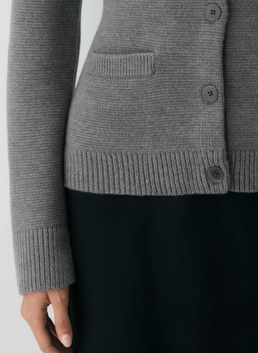 meraki merino wool cardigan royal navy