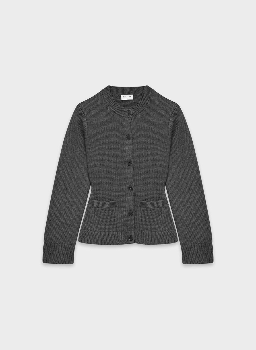 meraki merino wool cardigan h peppercorn grey