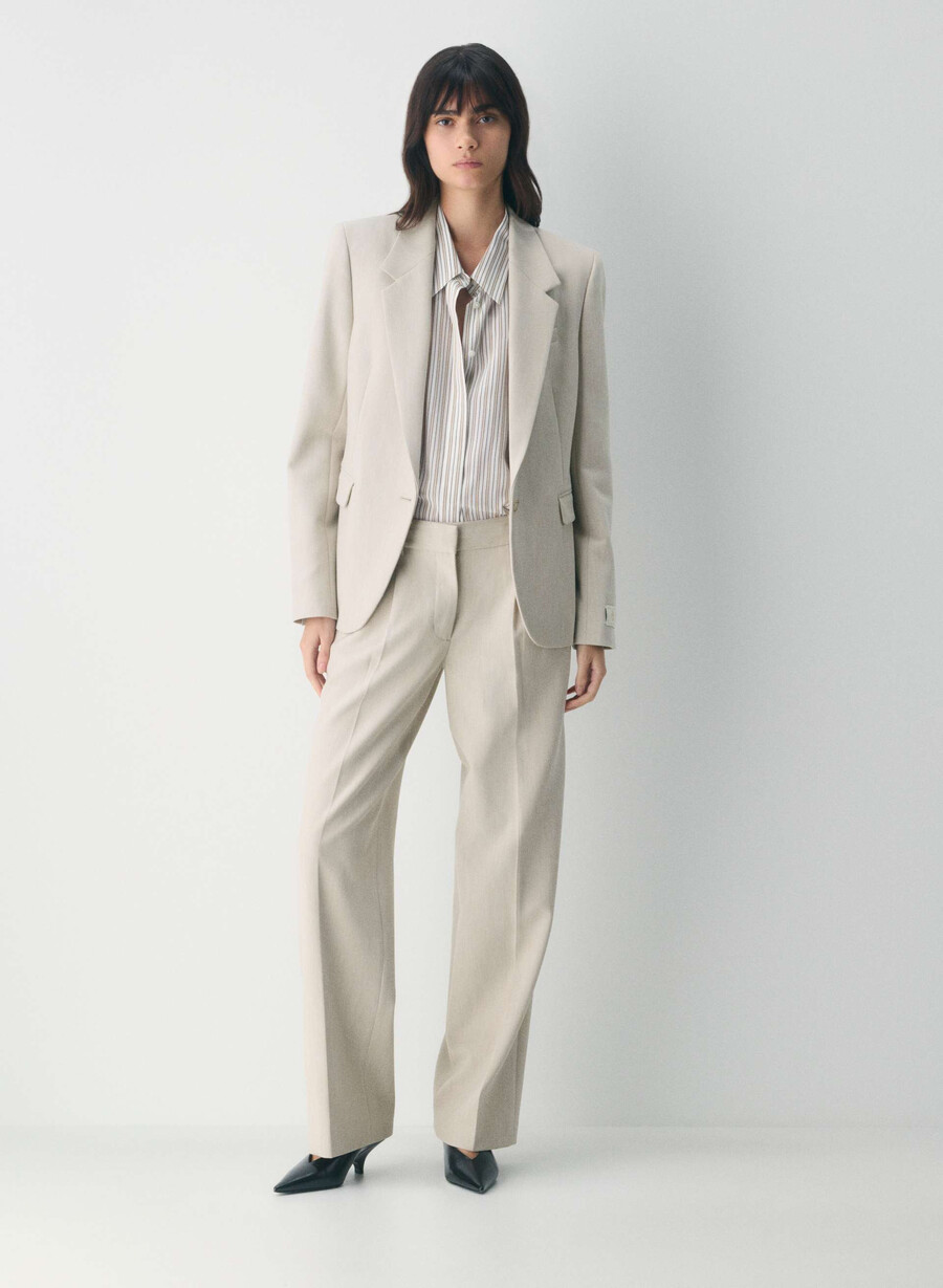 the effortless pant lo-rise - ressential heather matte pearl
