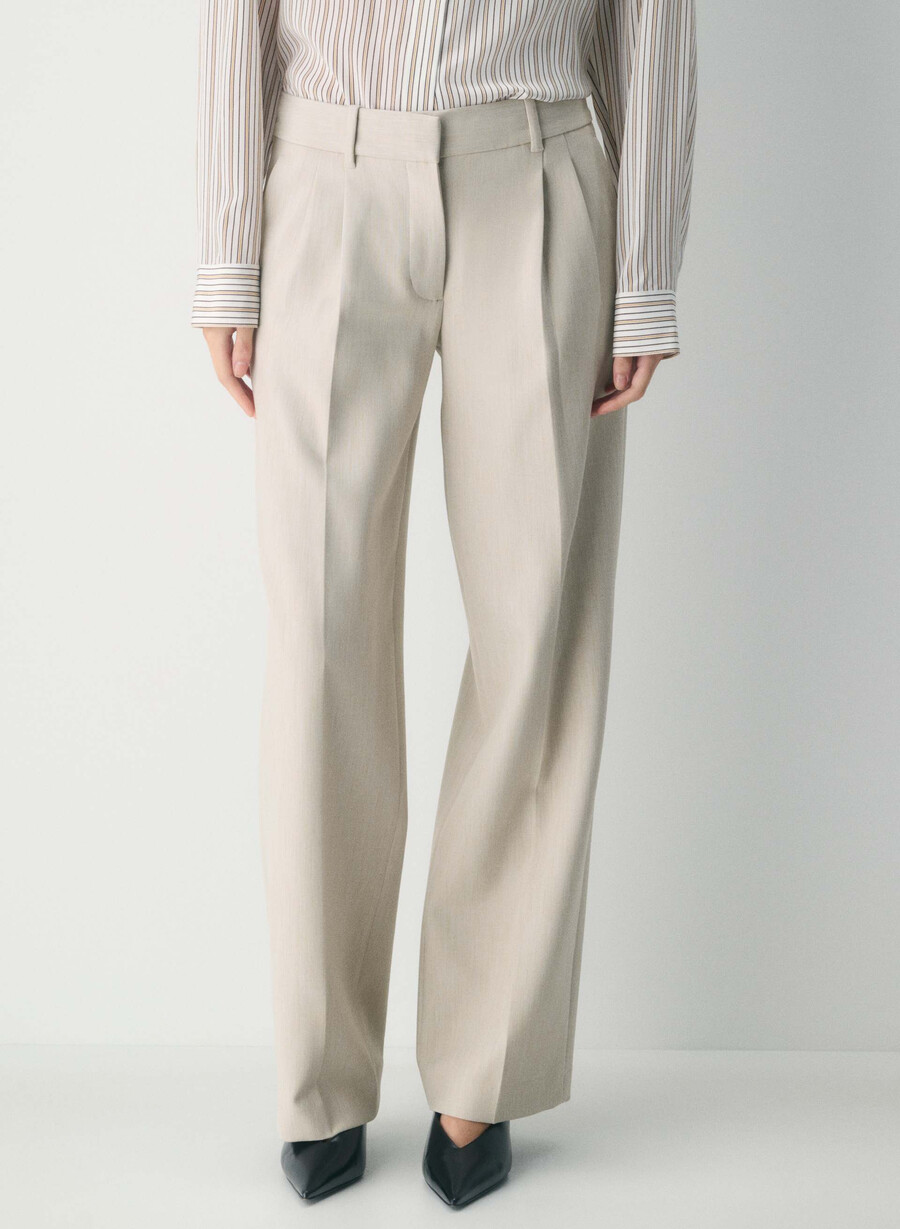 the effortless pant lo-rise - ressential heather matte pearl