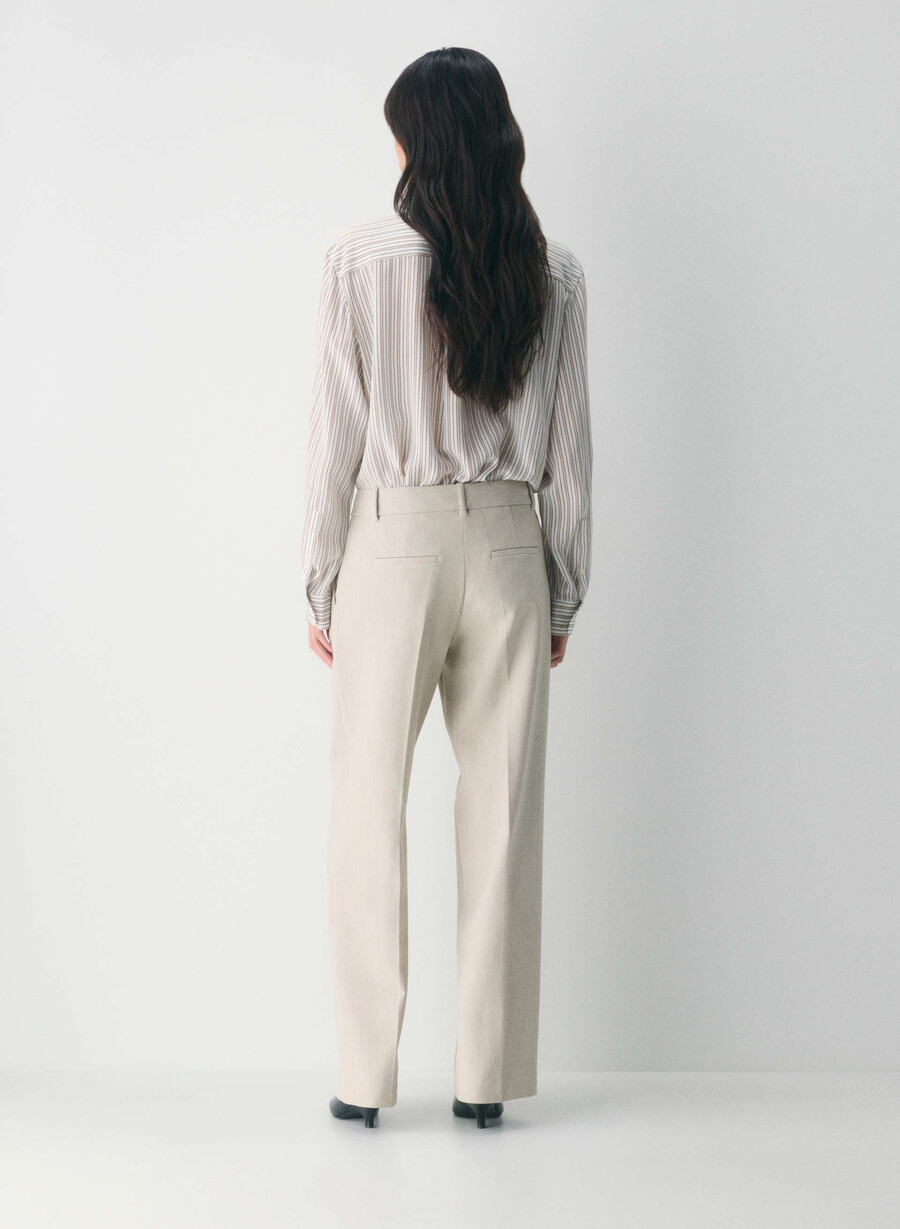 the effortless pant lo-rise - ressential heather matte pearl
