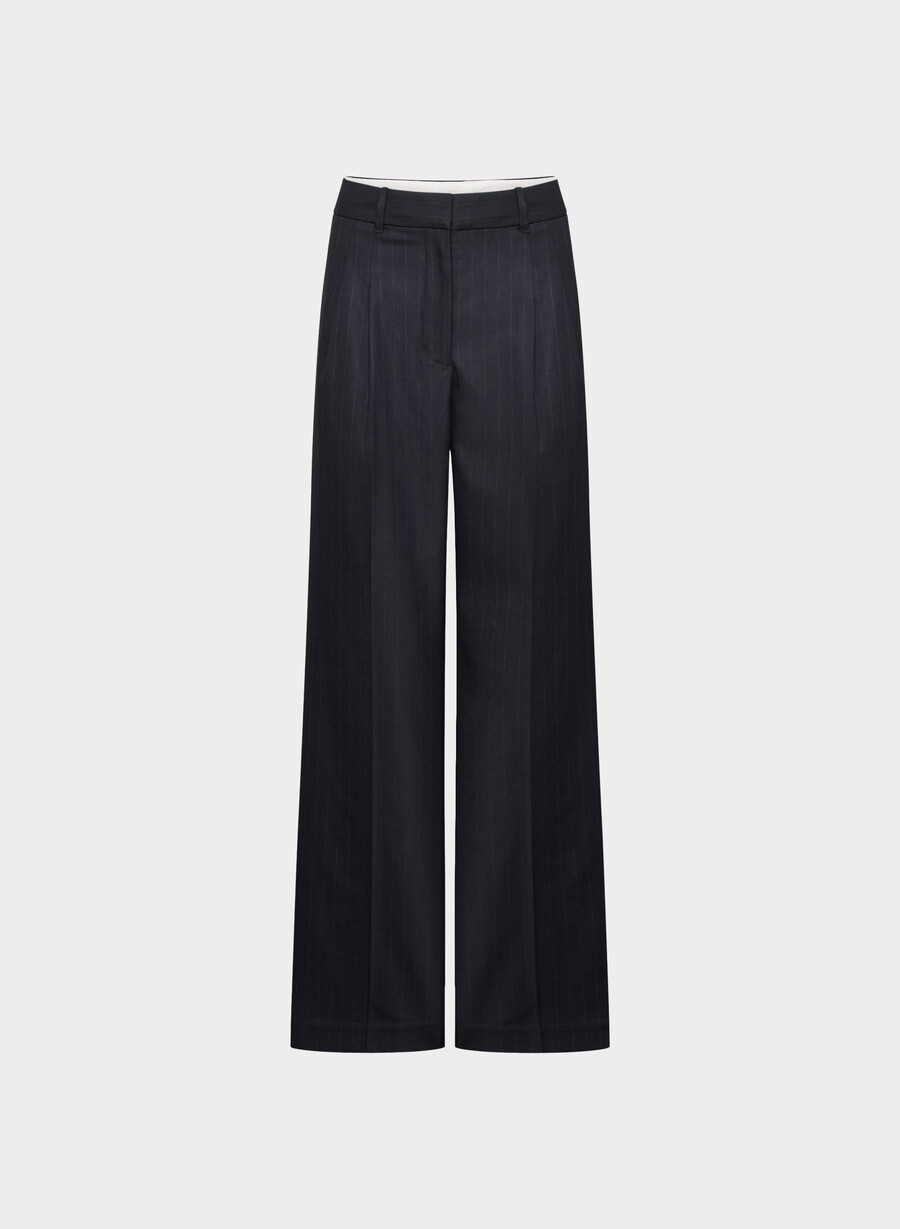 the effortless pant - refined brnt stripe dk n nv