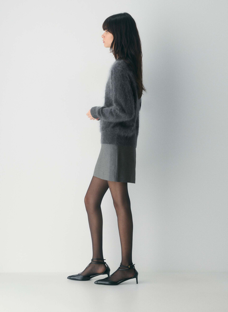 classic mini skirt - refined heather charcoal