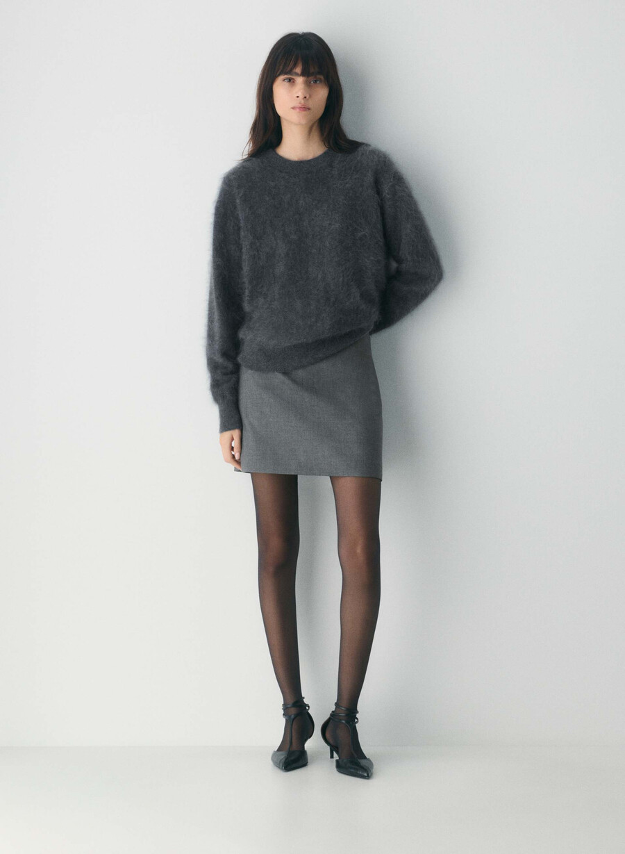 classic mini skirt - refined heather charcoal
