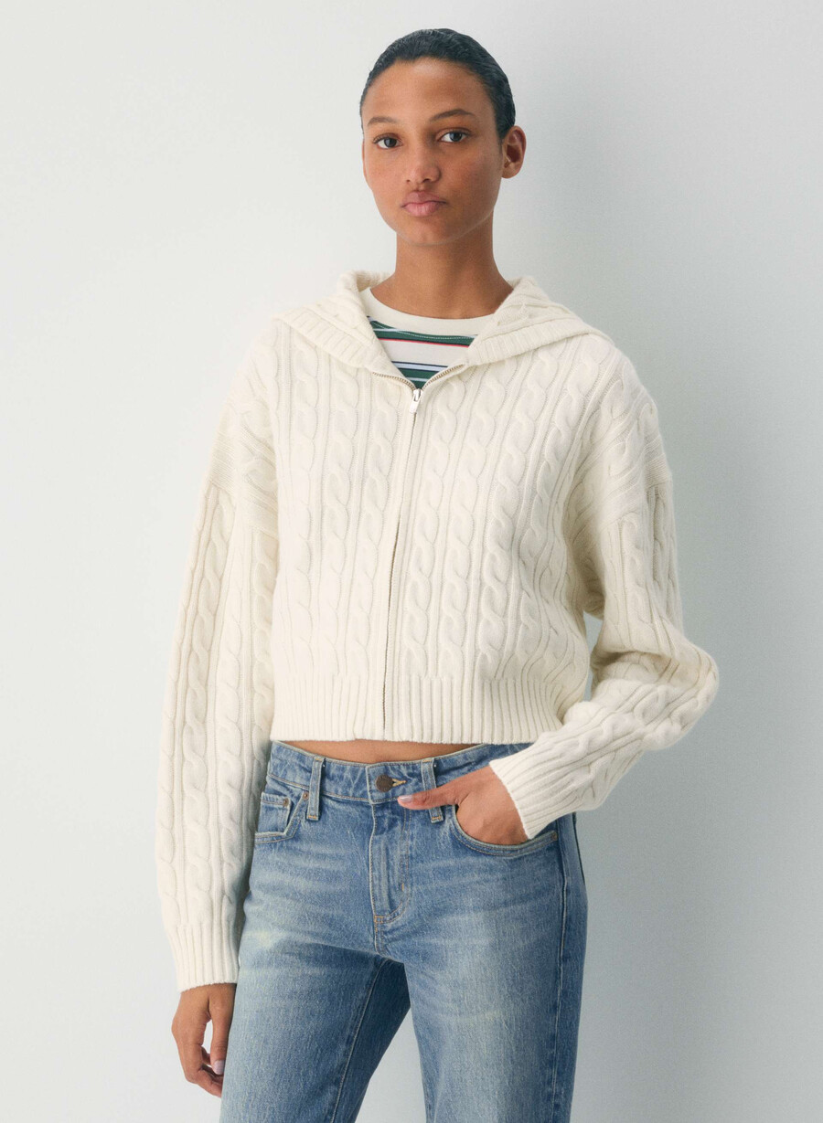 octavia zip hoodie whisper white