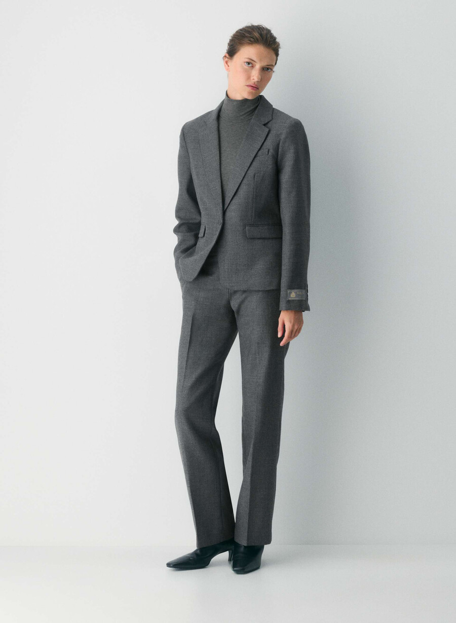 pelham wool blazer heather charcoal