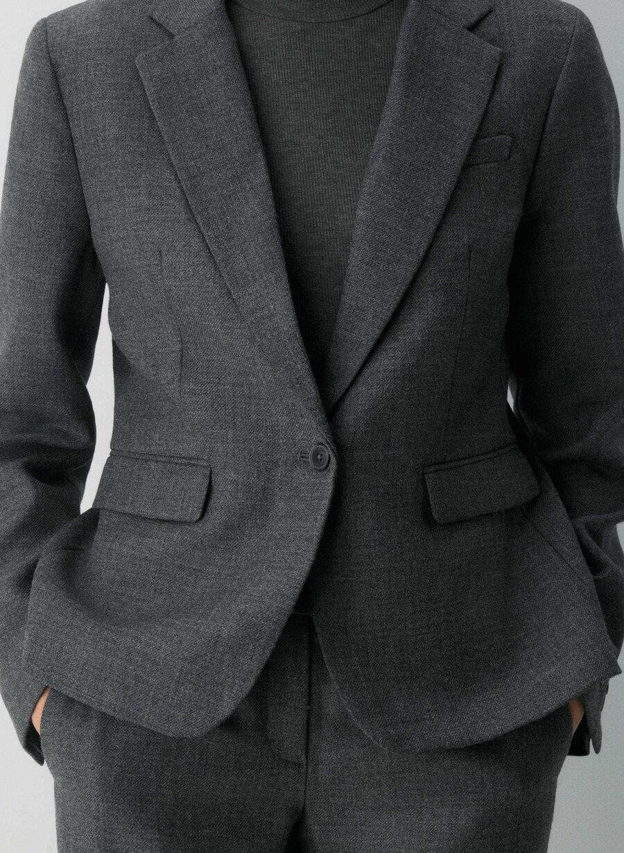 pelham wool blazer heather charcoal