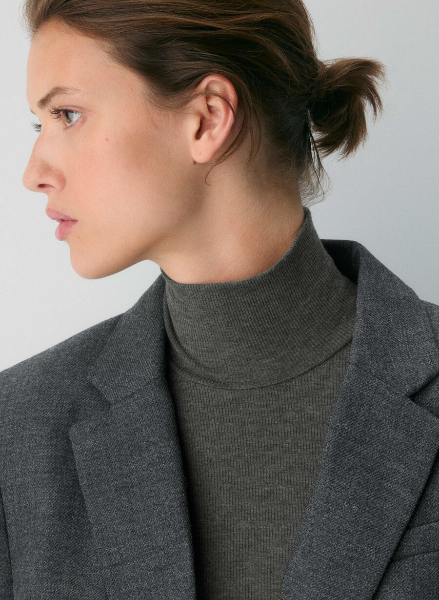pelham wool blazer heather charcoal