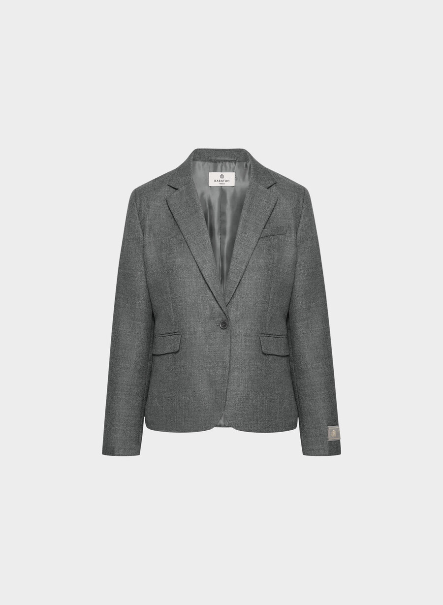 pelham wool blazer heather charcoal