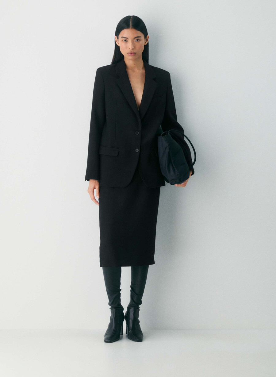bette wool blazer black