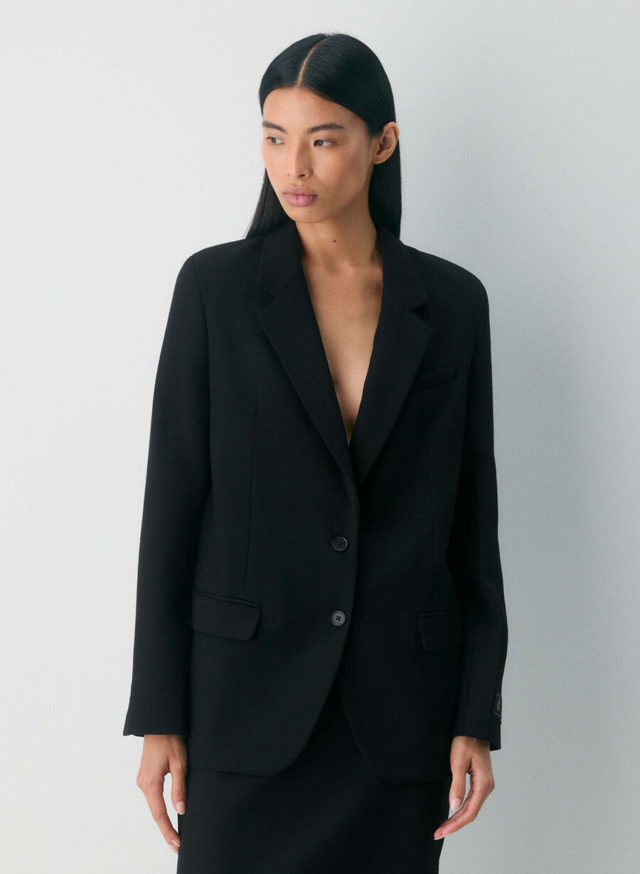 bette wool blazer black