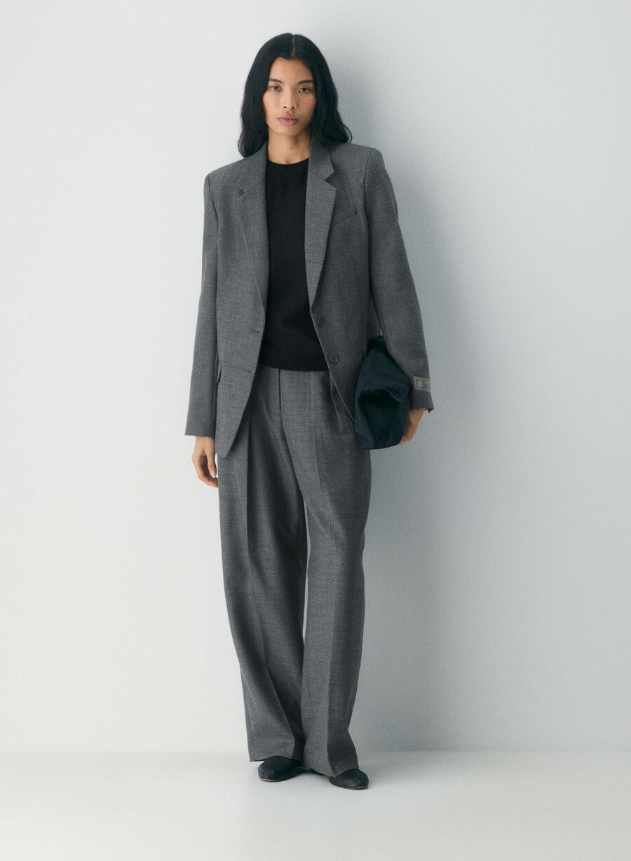 bette wool blazer heather charcoal